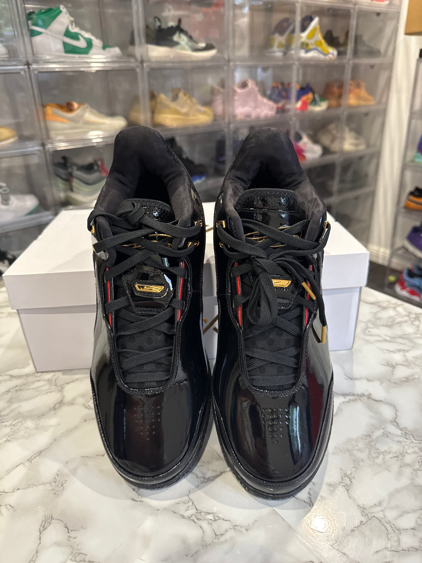 Zoom LeBron NXXT Gen AMPD 'Black Metallic Gold Red'