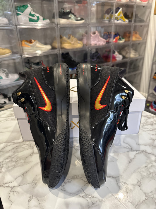 Zoom LeBron NXXT Gen AMPD 'Black Metallic Gold Red'